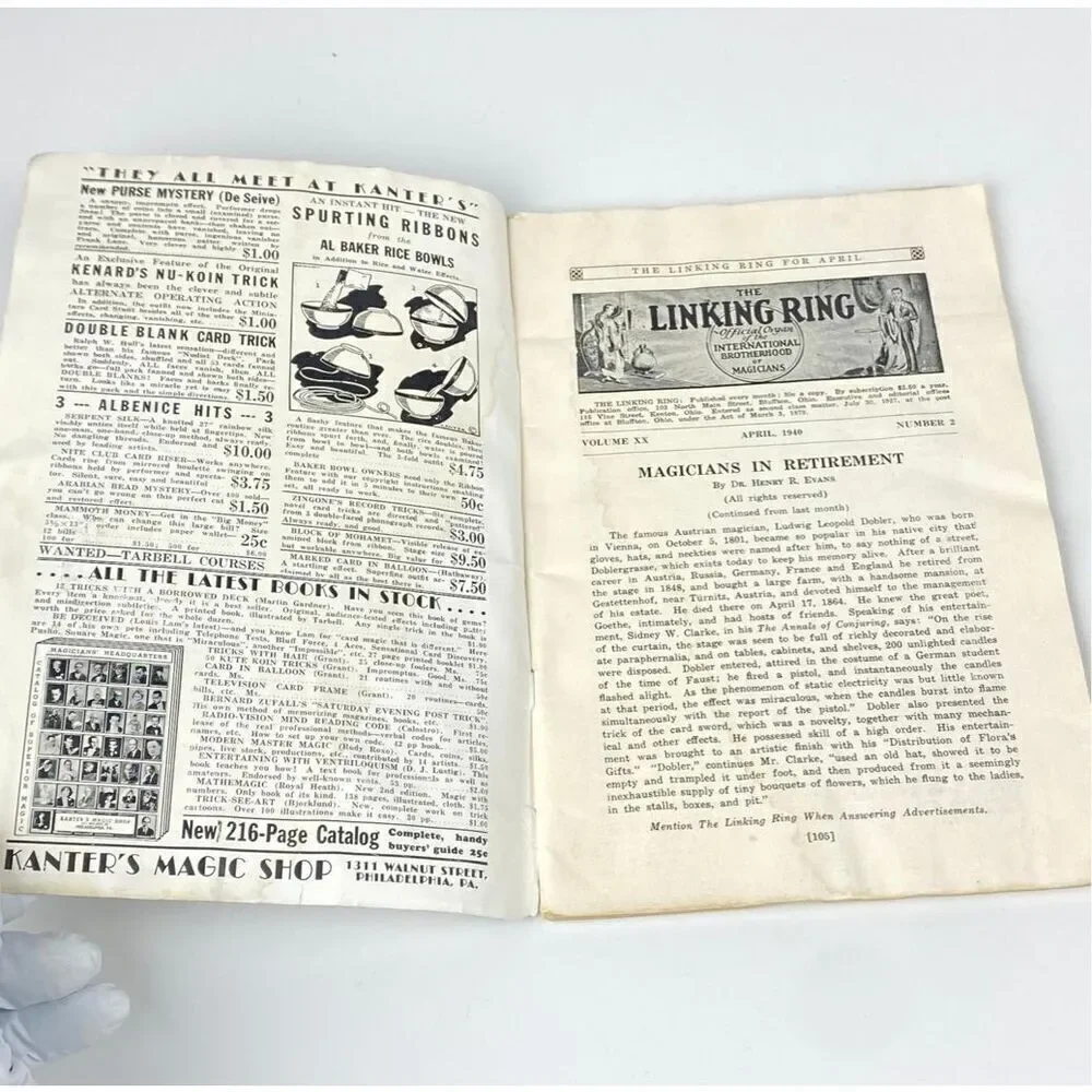 Vtg 1940s Lot of 4 The Linking Ring Magazines Lt. Lee Allen Estes Guy Stanley DT